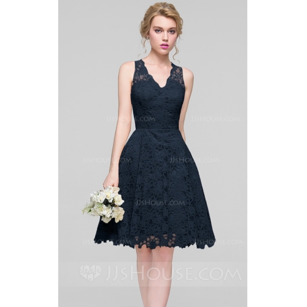 Lace Navy Bridesmaid Dress